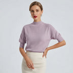 Fioravina | Dames-top met structuur – effen kleur, mouwen met getailleerde manchetten
