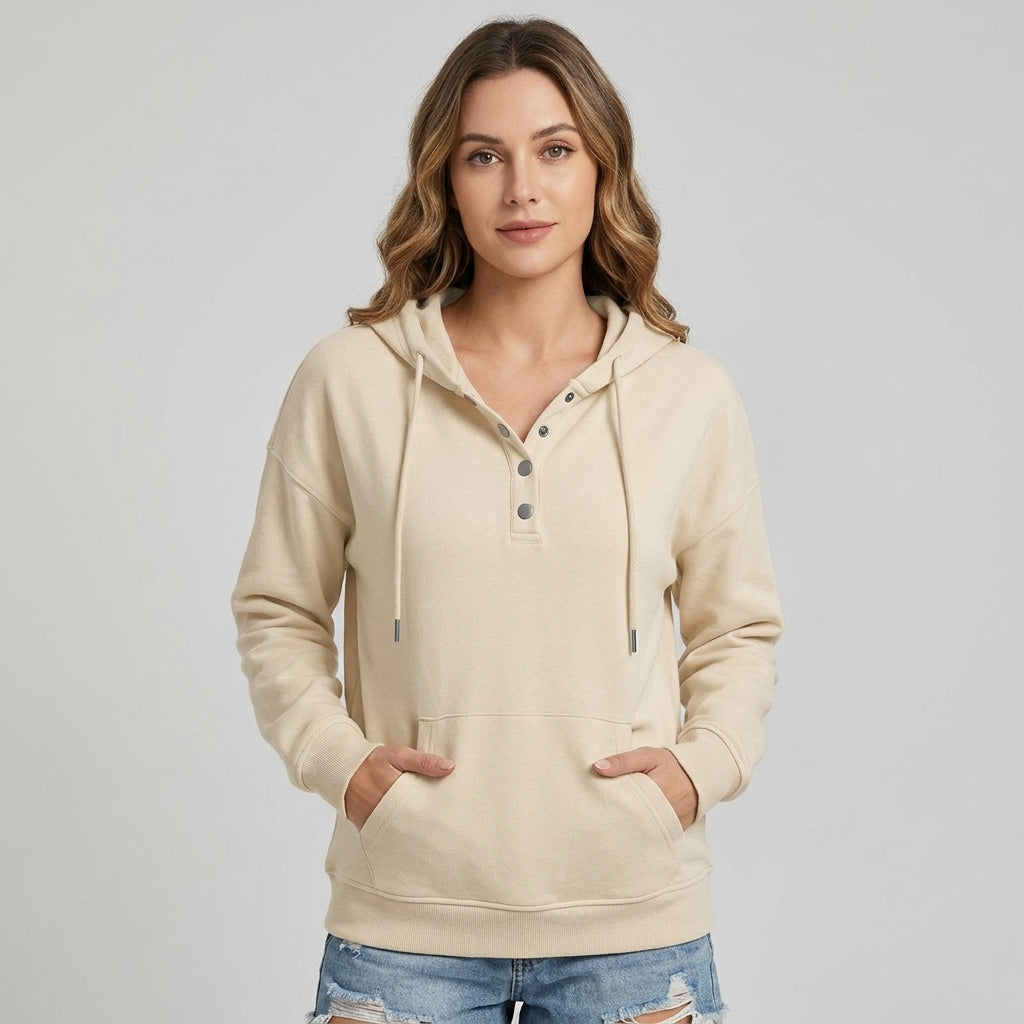 Raelor | Dames Hoodie – Effen Design, Regular Fit & Zachte Comfortabele Stof