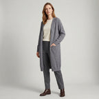 Rosavina | Lange Dames Cardigan van Cashmere – Open Voorkant
