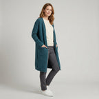 Rosavina | Lange Dames Cardigan van Cashmere – Open Voorkant