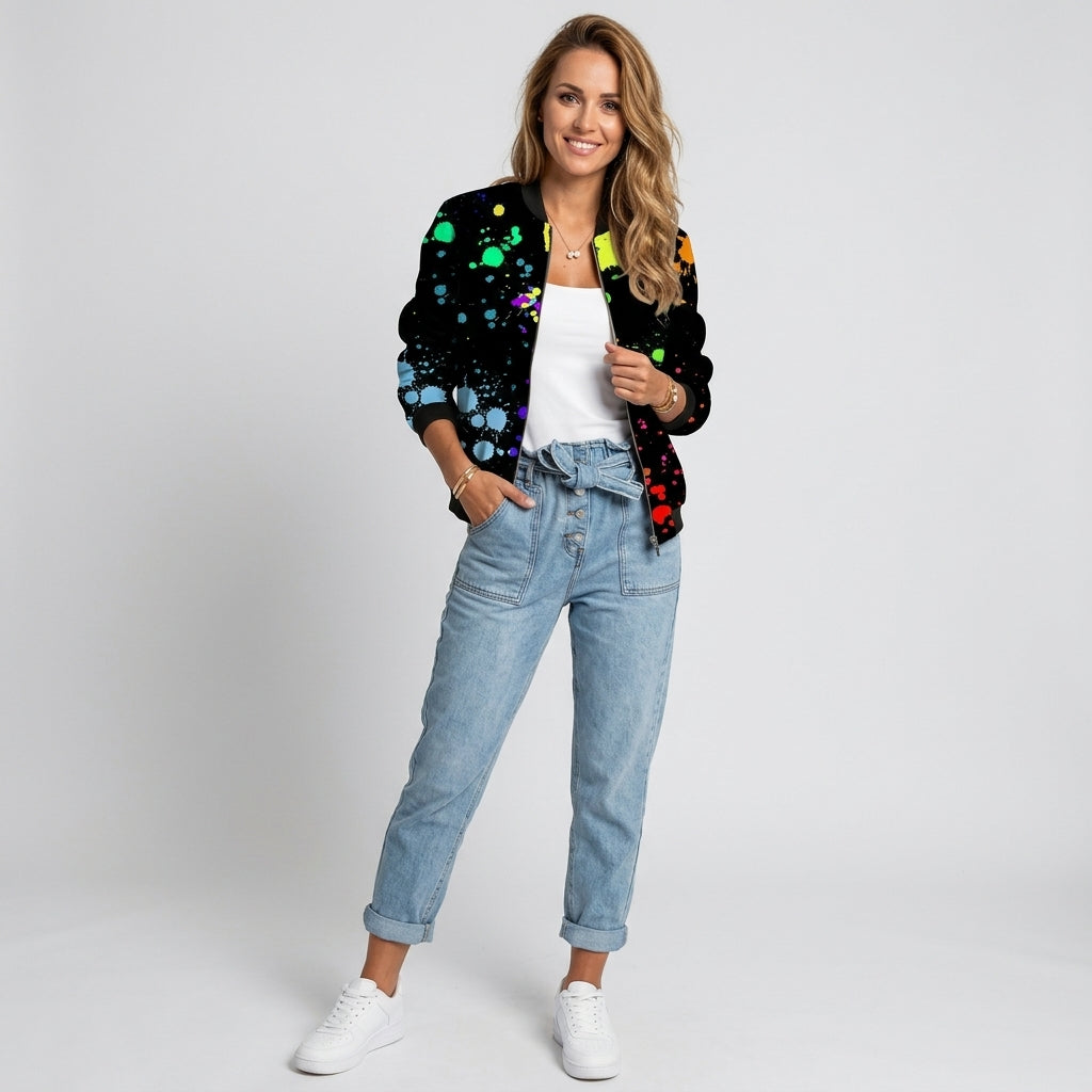 Maorian | Dames Bomberjack met Bloemenprint – Ritssluiting & Casual Look
