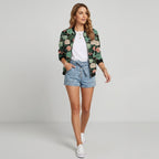 Maorian | Dames Bomberjack met Bloemenprint – Ritssluiting & Casual Look