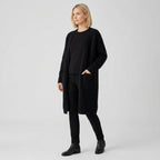Rosavina | Lange Dames Cardigan van Cashmere – Open Voorkant