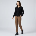 Avessia | Damestrui in Wol-Look – V-Hals, Knoopsluiting & Comfortabele Pasvorm