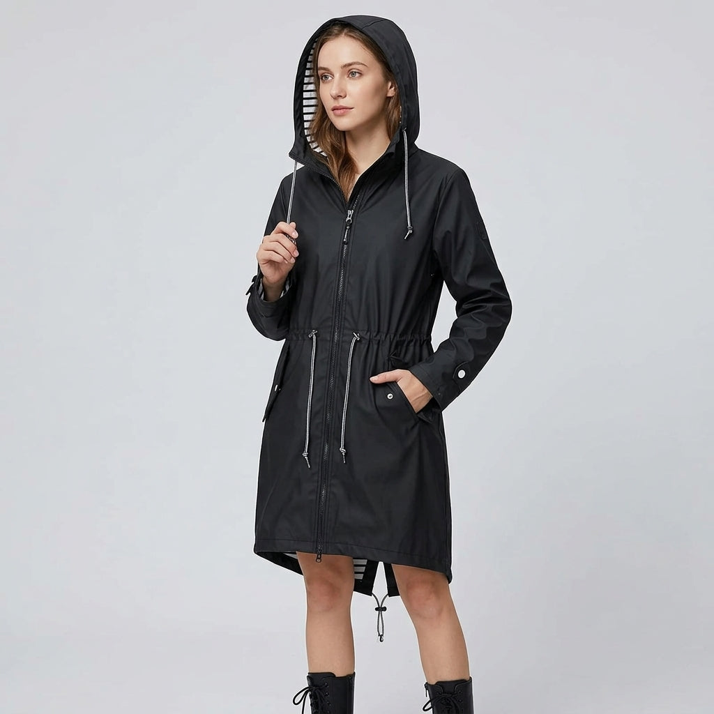 Evelina | Dames Regenjas – Waterdichte Outdoor Jas, Winddicht met Verstelbare Capuchon