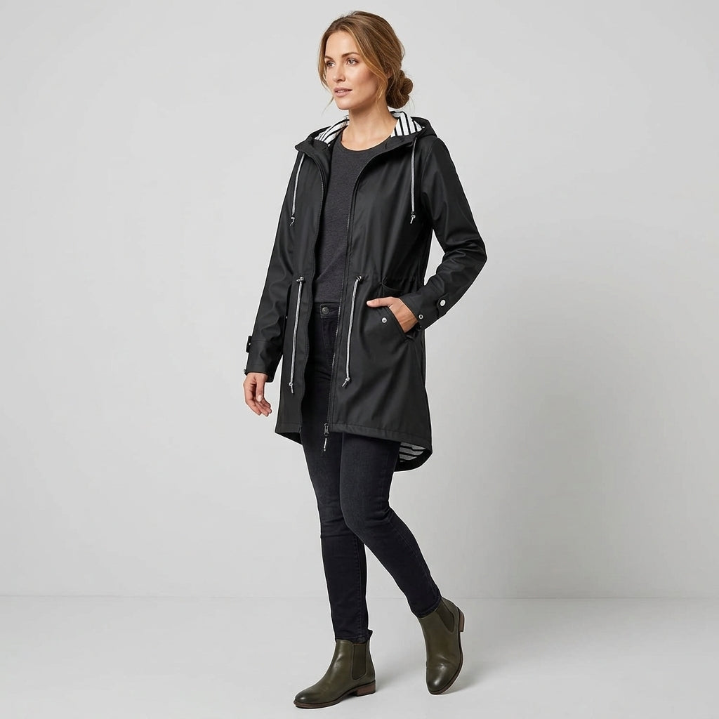 Evelina | Dames Regenjas – Waterdichte Outdoor Jas, Winddicht met Verstelbare Capuchon