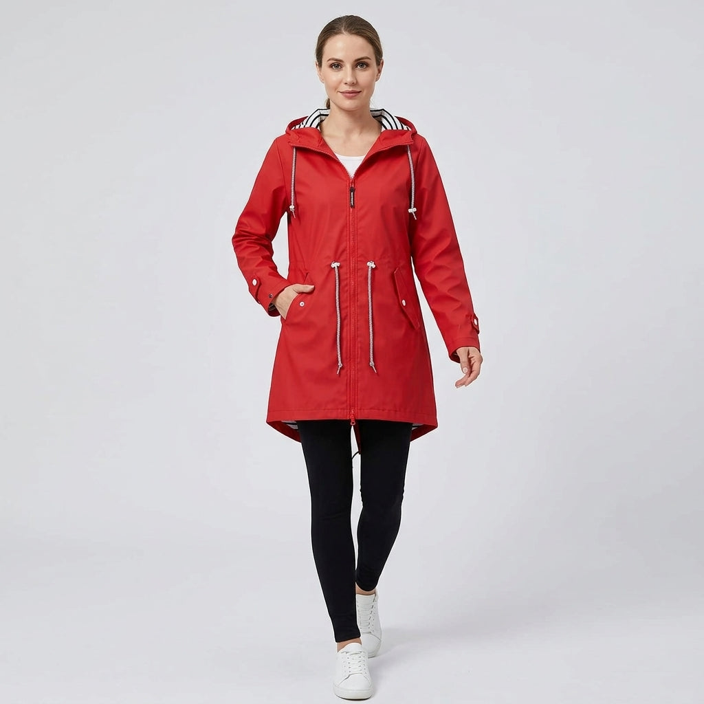 Evelina | Dames Regenjas – Waterdichte Outdoor Jas, Winddicht met Verstelbare Capuchon