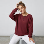 Avenyra | Relaxed damesoverhemd met lange mouwen – Casual top van katoenmix
