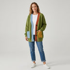 Caelienne | Oversized damesvest – met knopen aan de voorkant, zakken aan de voorkant