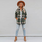 Caelora | Dames Geruite Houthakkersjas – Geruit Overshirt met Knopen