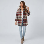 Caelora | Dames Geruite Houthakkersjas – Geruit Overshirt met Knopen