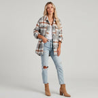 Caelora | Dames Geruite Houthakkersjas – Geruit Overshirt met Knopen