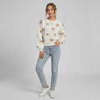 Brialyn | Damestrui met hartjesprint – Zachte gebreide pullover
