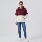 Ismerie | Pluche dames-sweatshirt met capuchon – Zachte pullover met lange mouwen
