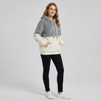 Ismerie | Pluche dames-sweatshirt met capuchon – Zachte pullover met lange mouwen
