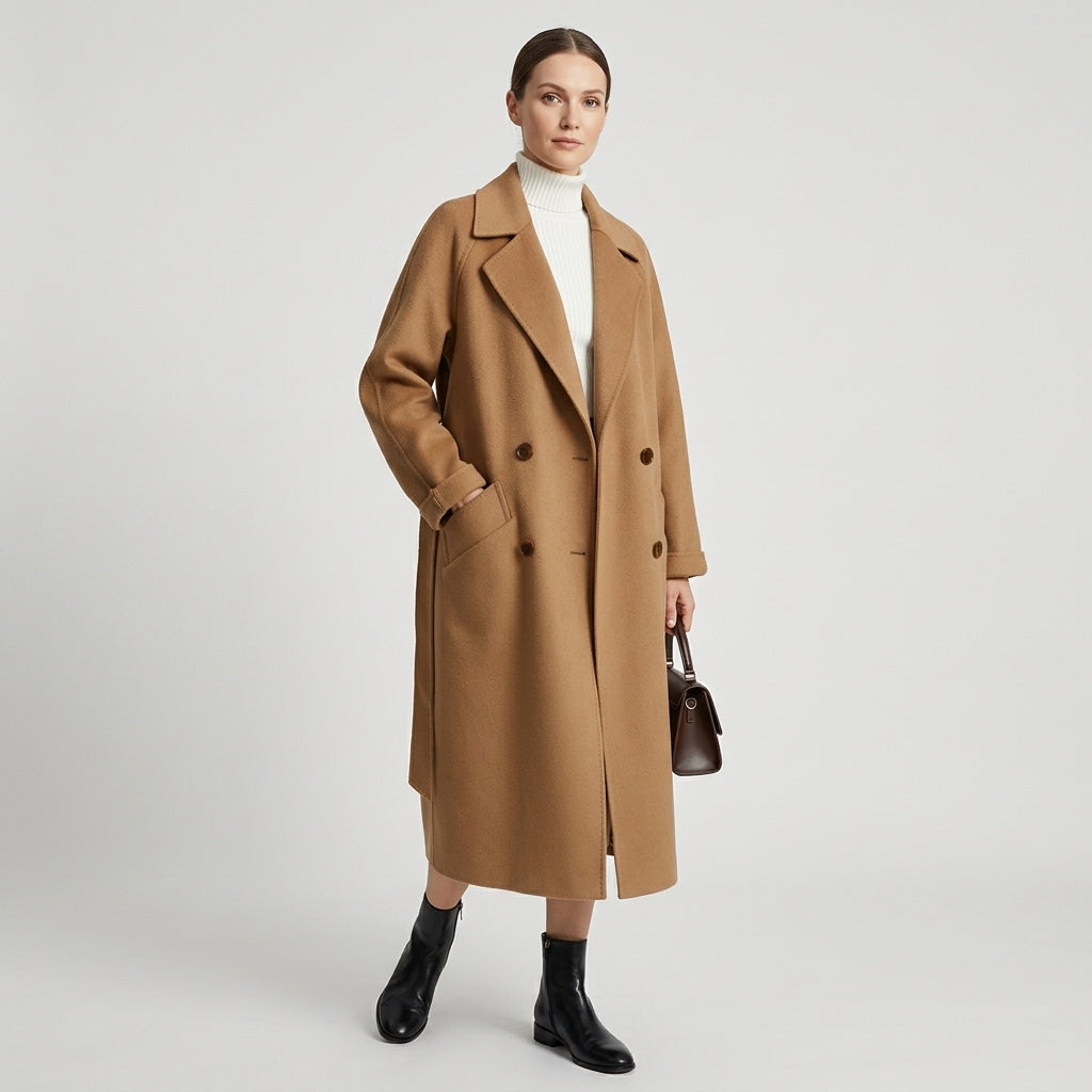 Xanthe | Luxe Kasjmier Trenchcoat Dames – Lange Warme Damesjas