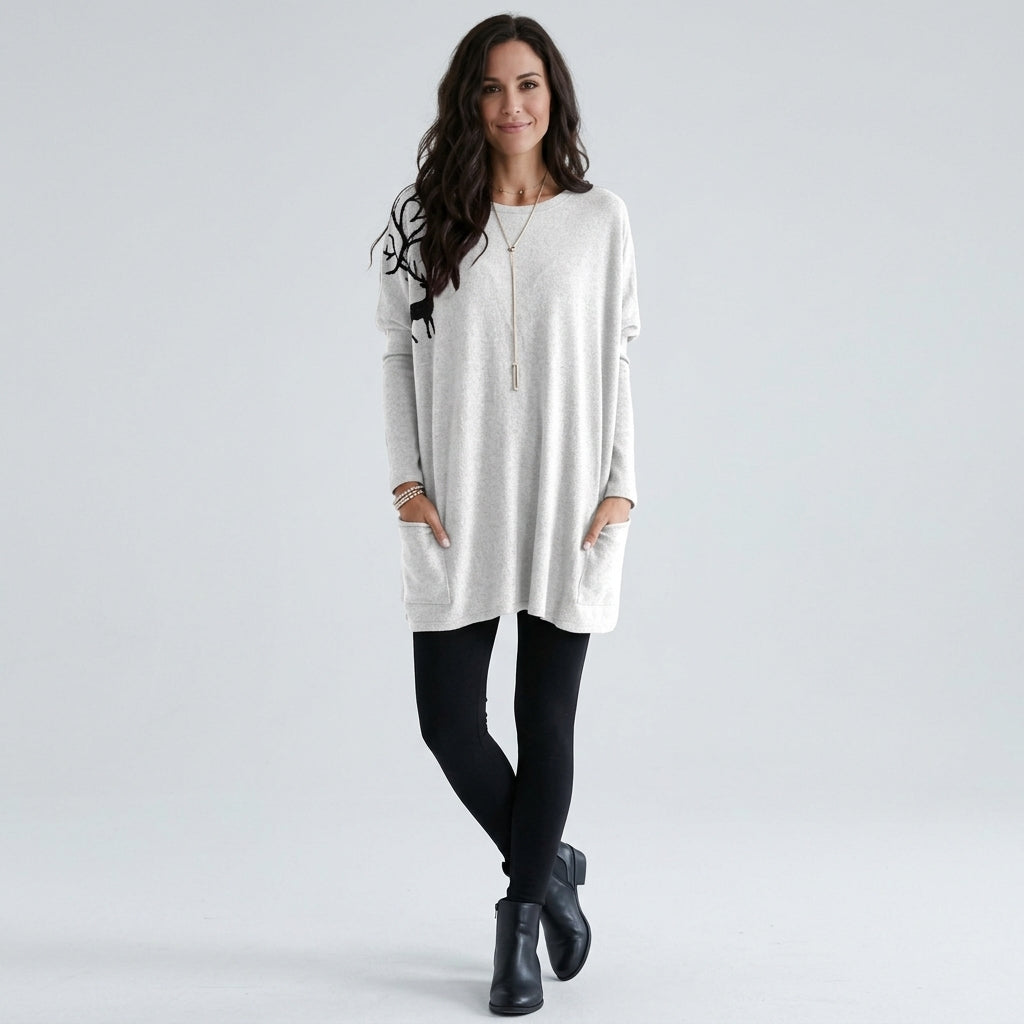 Octavie | Dames Tuniek – Comfortabele Tuniek met Losse Pasvorm en Tijdloze Stijl