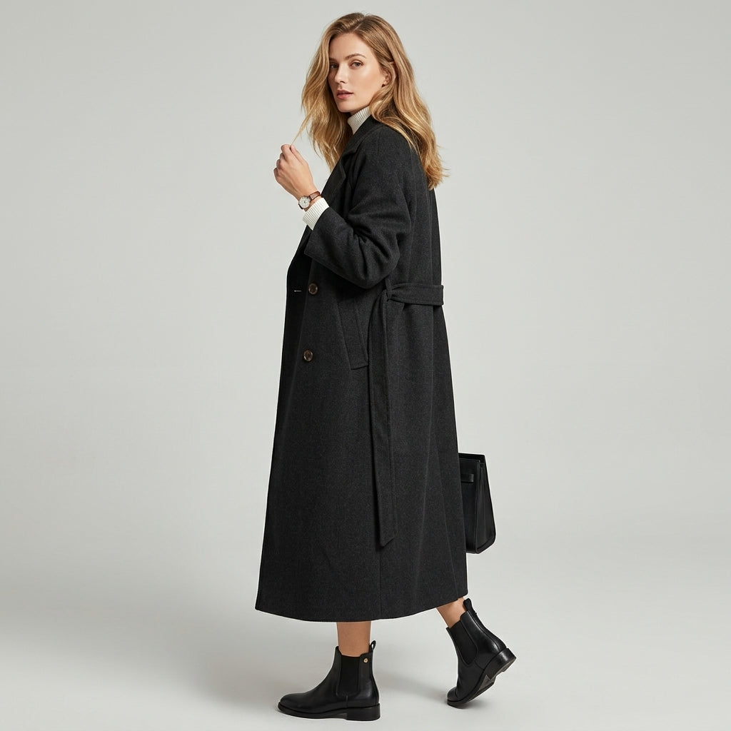 Xanthe | Luxe Kasjmier Trenchcoat Dames – Lange Warme Damesjas