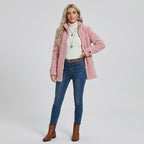 Neriah | Dames Fleecejas van Zachte Sherpa – Volledige Rits, Warm en Comfortabel