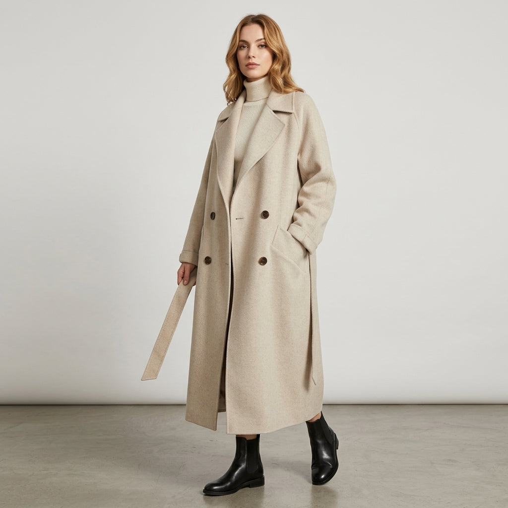Xanthe | Luxe Kasjmier Trenchcoat Dames – Lange Warme Damesjas