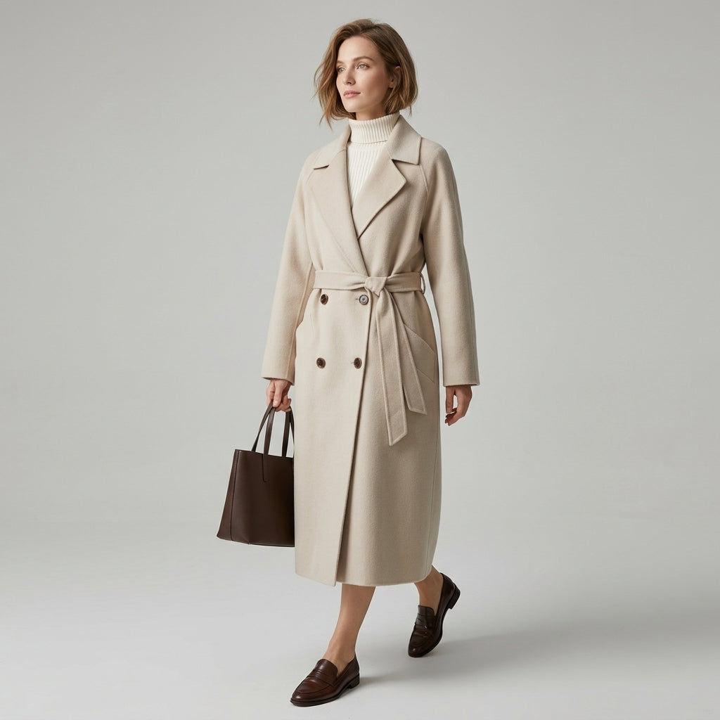 Xanthe | Luxe Kasjmier Trenchcoat Dames – Lange Warme Damesjas