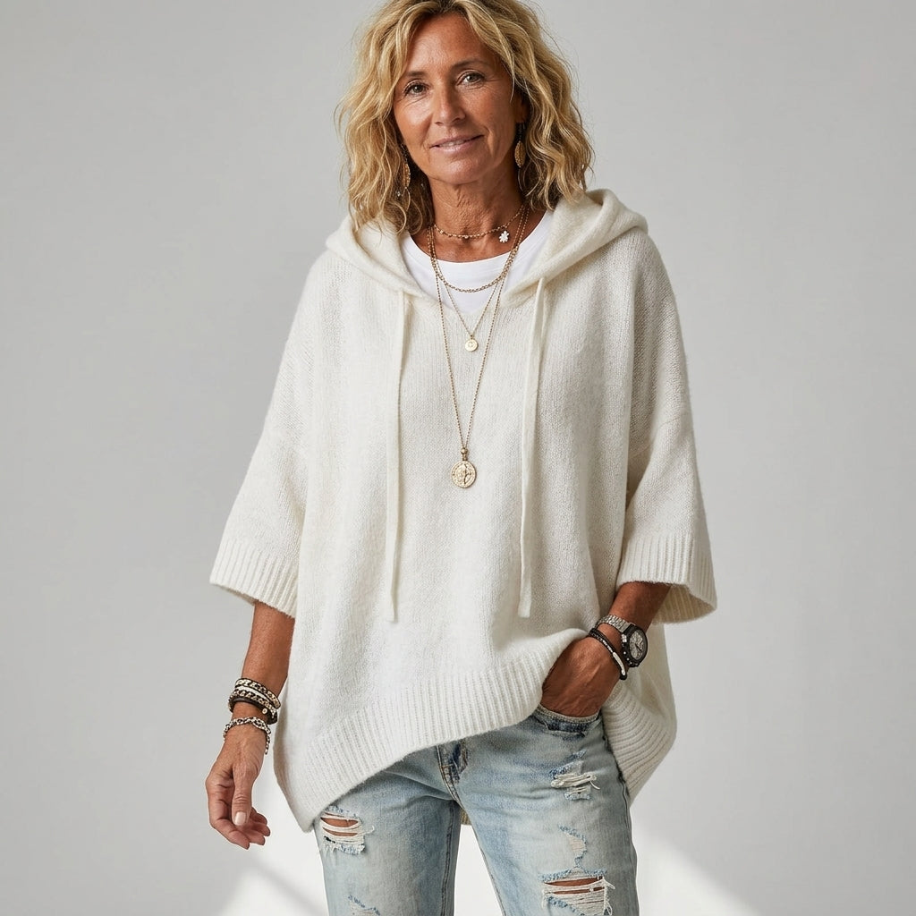 Harmina | Dames Hoodie met Capuchon, Trekkoord & Losse pasvorm
