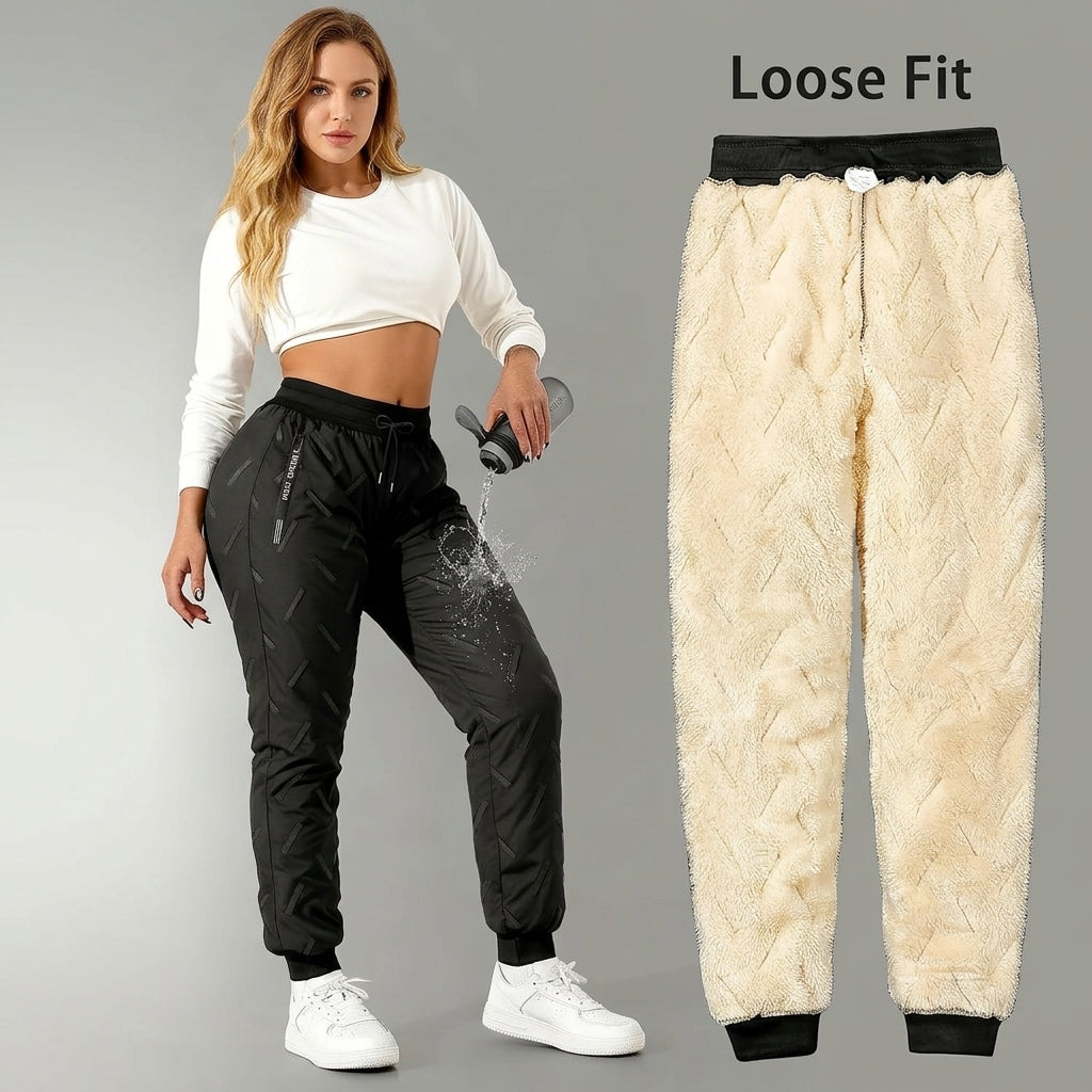 Belisara | Fleecegevoerde winterbroek voor dames – Warme broek met losse pasvorm