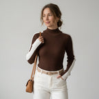 Florien | Dames Coltrui met Contrasterende Kleur, Zachte Stof & Slim Fit