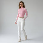 Florien | Dames Coltrui met Contrasterende Kleur, Zachte Stof & Slim Fit