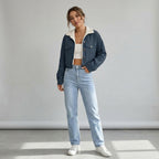 Arina | Dames Corduroy Jas met Fleece Kraag, Korte Pasvorm