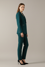 Solennea | Tweedelige dames blazer set met enkele knoop & rechte pantalon