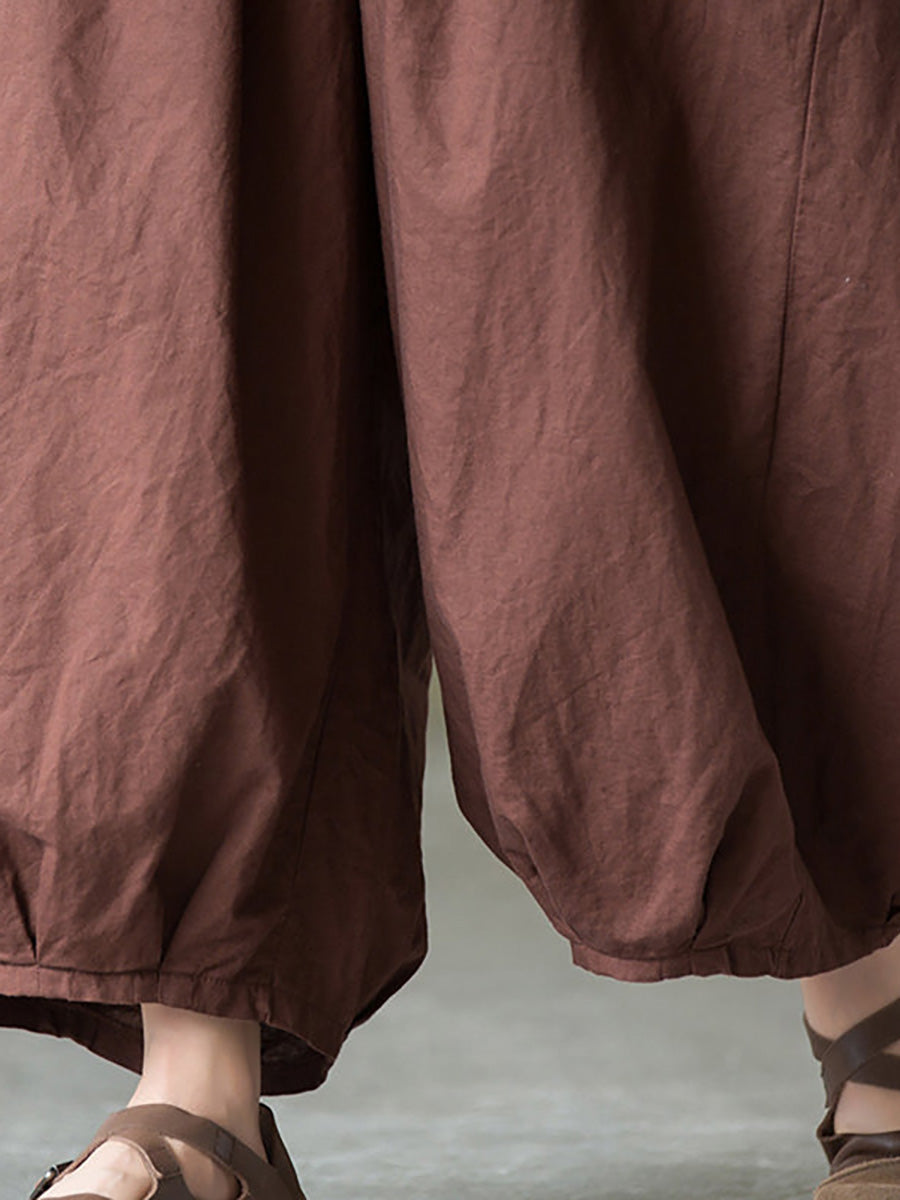 Aeris | Dames plus-size linnen-katoen lantaarnbroeken – Casual losse pasvorm met zakken