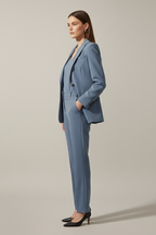 Faelith | Dames Blazer & Broek Set, 2-Delig Pak met Reverskraag en Rechte Pijpen