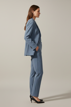 Faelith | Dames Blazer & Broek Set, 2-Delig Pak met Reverskraag en Rechte Pijpen