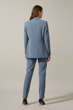 Faelith | Dames Blazer & Broek Set, 2-Delig Pak met Reverskraag en Rechte Pijpen