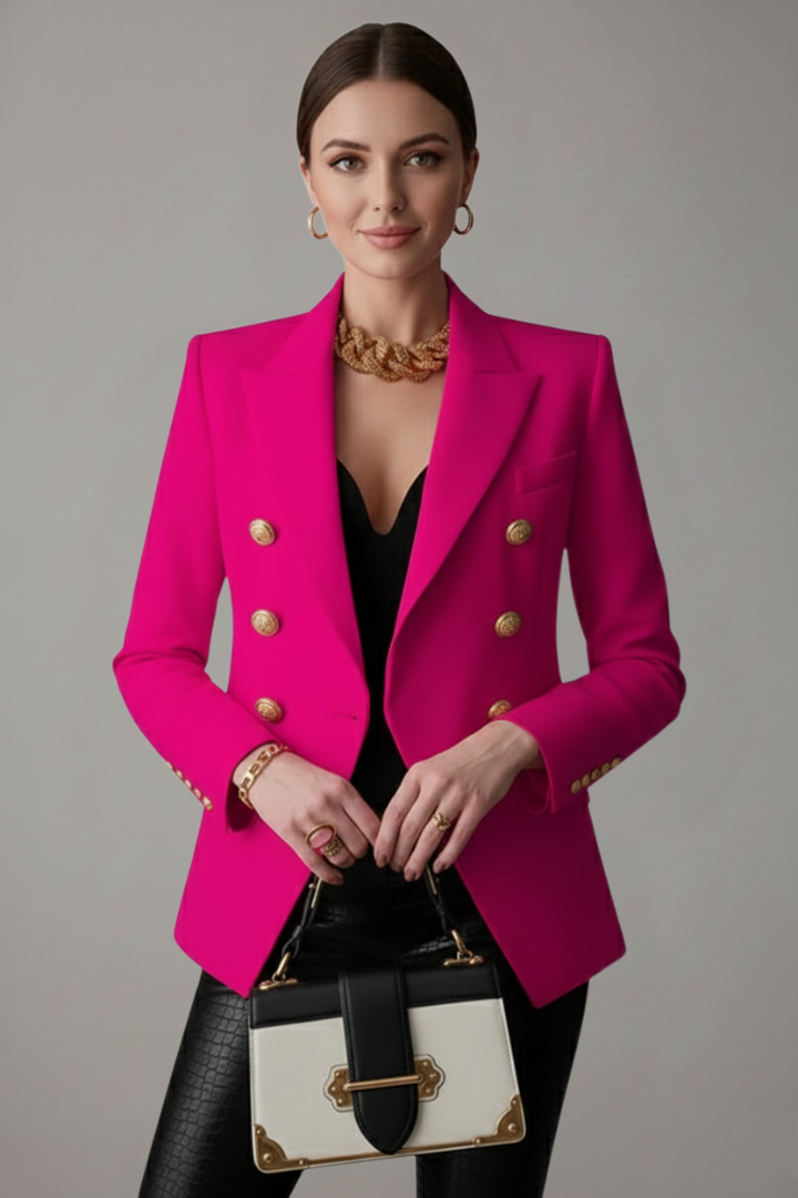 Ianthea | Damesblazer met Getailleerde Pasvorm en Gouden Knopen