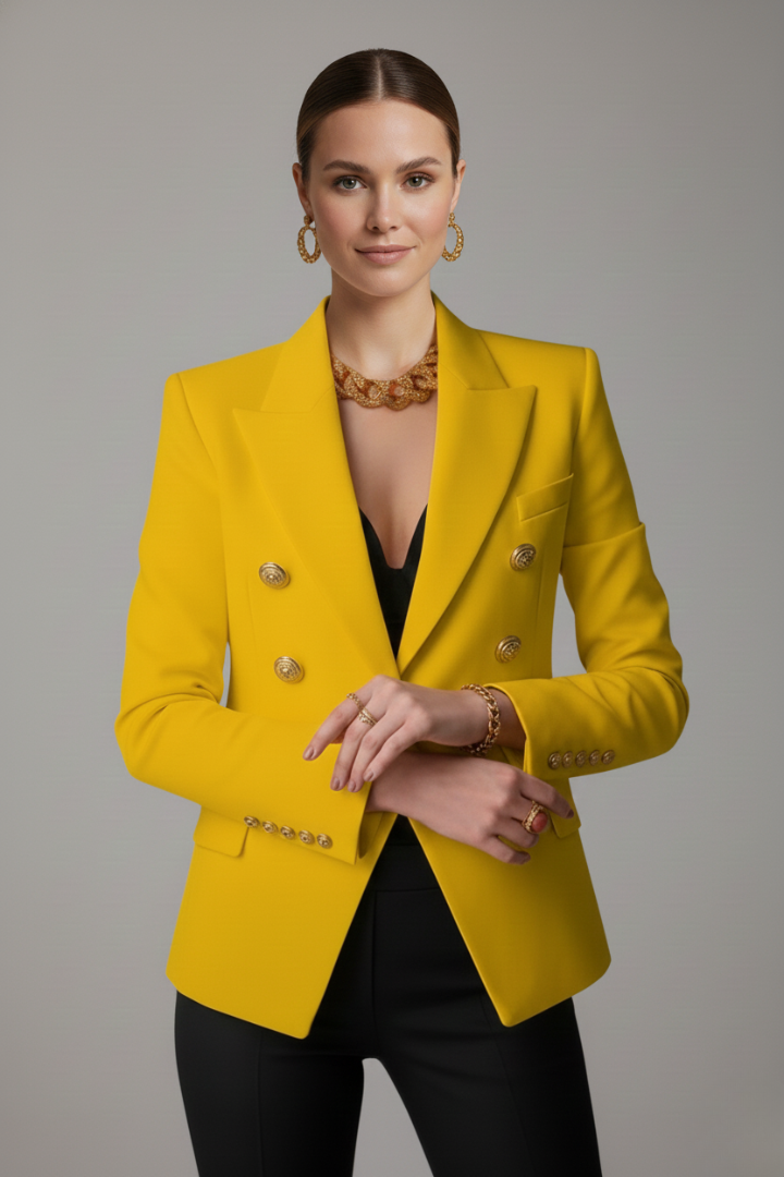 Ianthea | Damesblazer met Getailleerde Pasvorm en Gouden Knopen