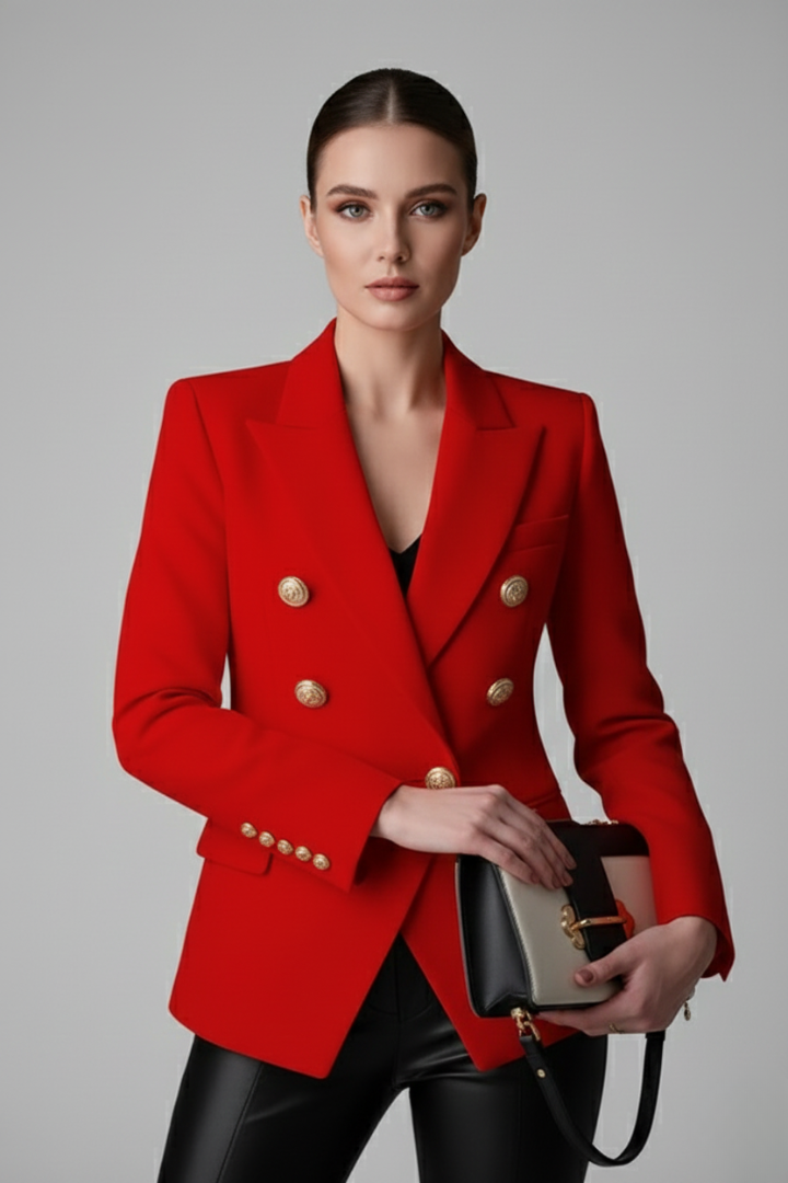 Ianthea | Damesblazer met Getailleerde Pasvorm en Gouden Knopen