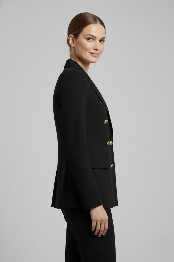 Ianthea | Damesblazer met Getailleerde Pasvorm en Gouden Knopen