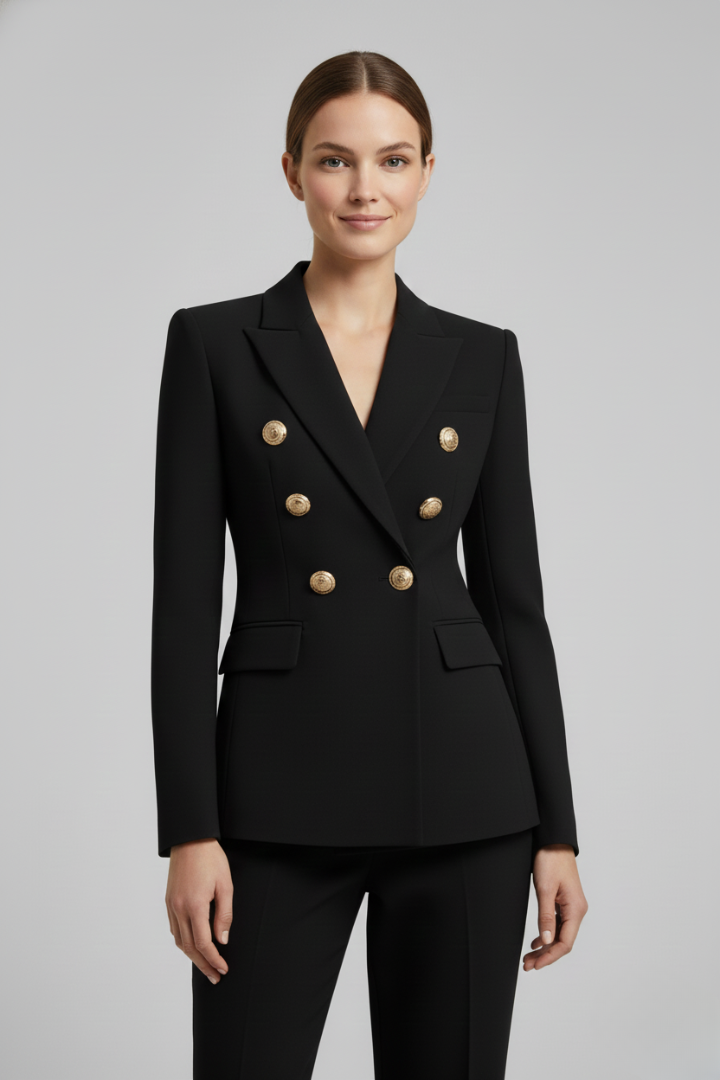 Ianthea | Damesblazer met Getailleerde Pasvorm en Gouden Knopen