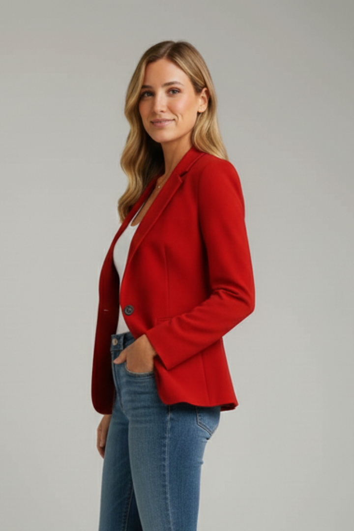 Elarose | Dames Blazer met Reverskraag, Enkele Knoop & Elegante Pasvorm