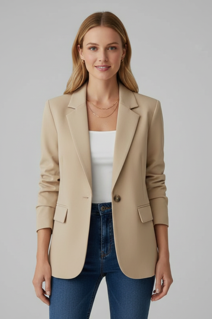 Elarose | Dames Blazer met Reverskraag, Enkele Knoop & Elegante Pasvorm