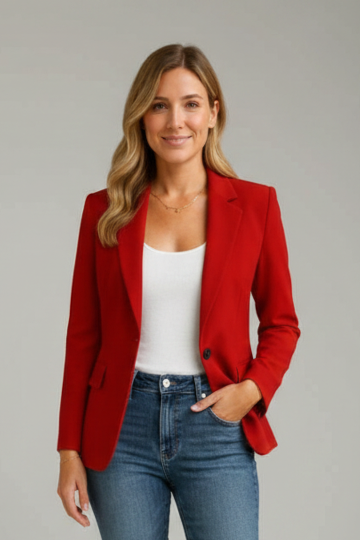 Elarose | Dames Blazer met Reverskraag, Enkele Knoop & Elegante Pasvorm