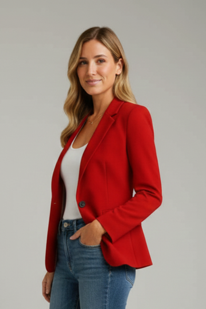 Elarose | Dames Blazer met Reverskraag, Enkele Knoop & Elegante Pasvorm