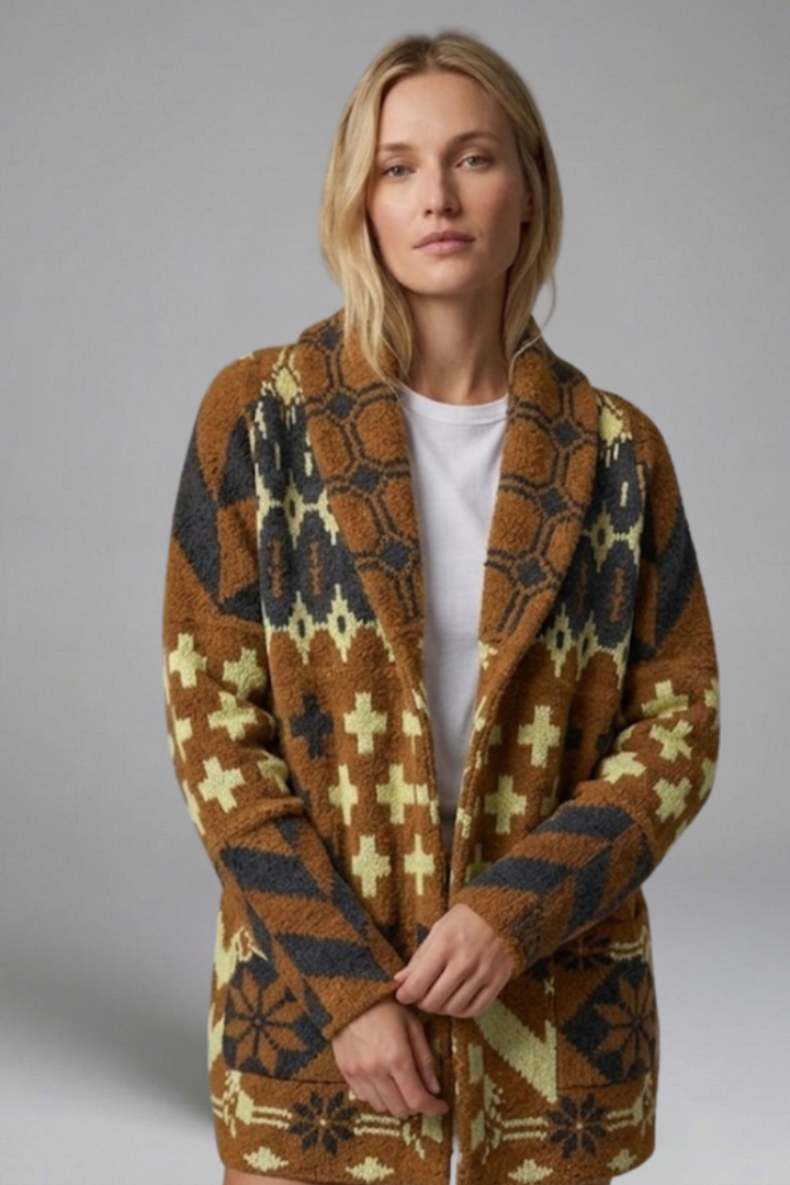 Arabelle | Damesgebreid vest – Knoopsluiting aan de voorkant, kraag