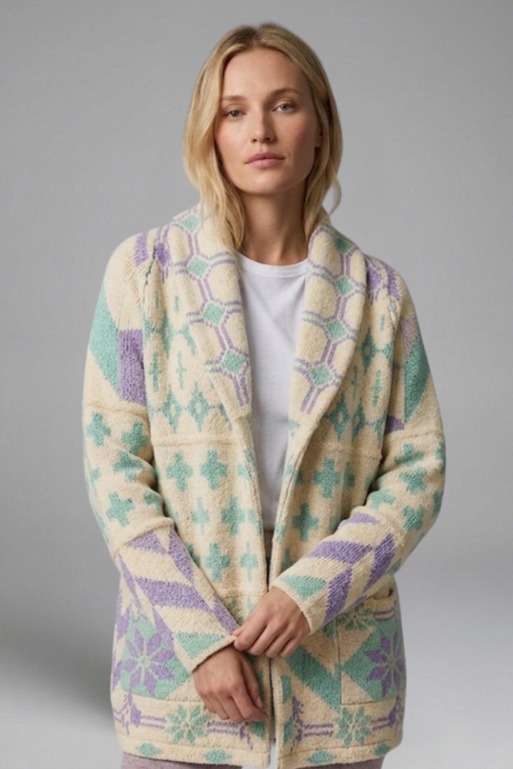 Arabelle | Damesgebreid vest – Knoopsluiting aan de voorkant, kraag