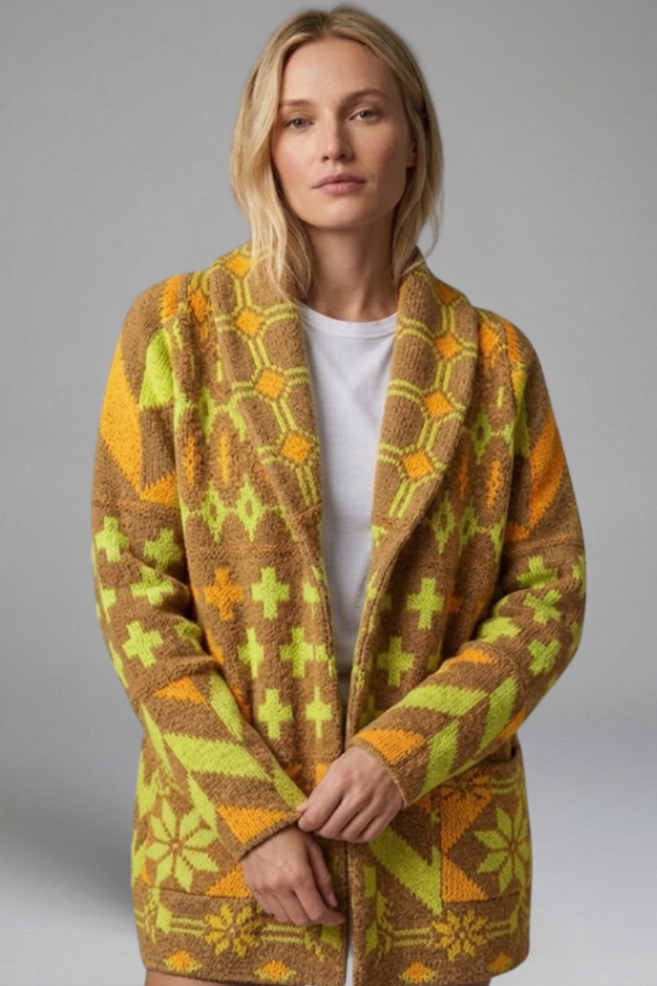 Arabelle | Damesgebreid vest – Knoopsluiting aan de voorkant, kraag