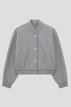 Rosella | Dames Cropped Jas – Casual Jas met Drukknopen en Geribde Manchetten