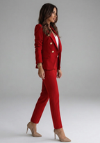 Eliana | Damesblazerset met dubbele knoopsluiting – Getailleerde broek