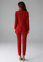 Eliana | Damesblazerset met dubbele knoopsluiting – Getailleerde broek